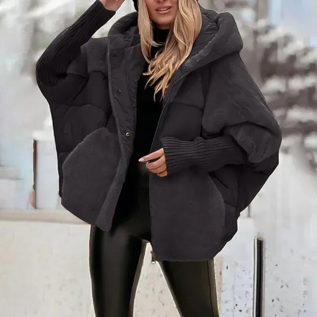 2025ew Winter Women's Loose Cotton Coat Loose Leisure   Coat Comfort Chic Long Sleeve Women's Hooded Jacket