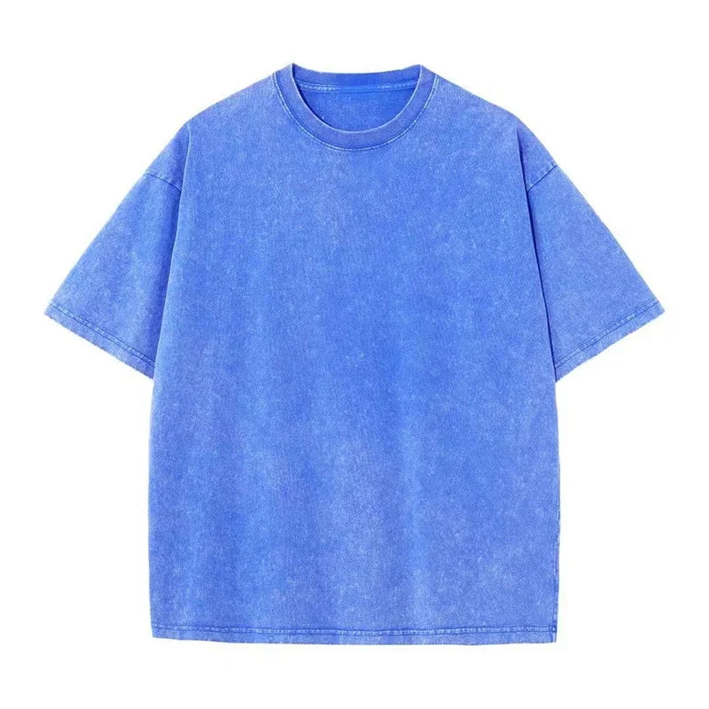 Washed Vintage T-Shirts Street Hip Hop Retro Punk T Shirt women Harajuku Casual Cotton Short Sleeve Acid Wash TShirts top