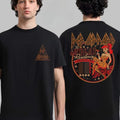 Streetwear fashion summer new T-shirt, British hard rock band Def Leppard pattern printed T-shirt