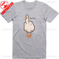 Mens Funny T-Shirt Rude Seagull Design Regular Fit Cotton Tee Women Men Print Cartoon Graphic Cotton T Shirts Breathable Workout