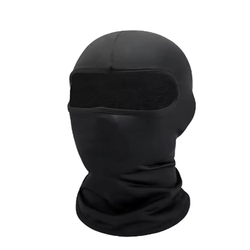 Ice Silk Sunscreen Full Face Mask Outdoor Fishing Motorcycle Windproof UV Protective Mask Black Balaclava Mask