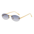 8115 Elegant Diamond Oval Sunglasses Male Letter "F" Rimless Sunglasses car sunglasses