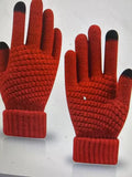 Knit Touchscreen Gloves for Women Men, Soft Warm Winter Gloves with Stretch Fit, Texting Fingertips for Daily Wear, Gray Black