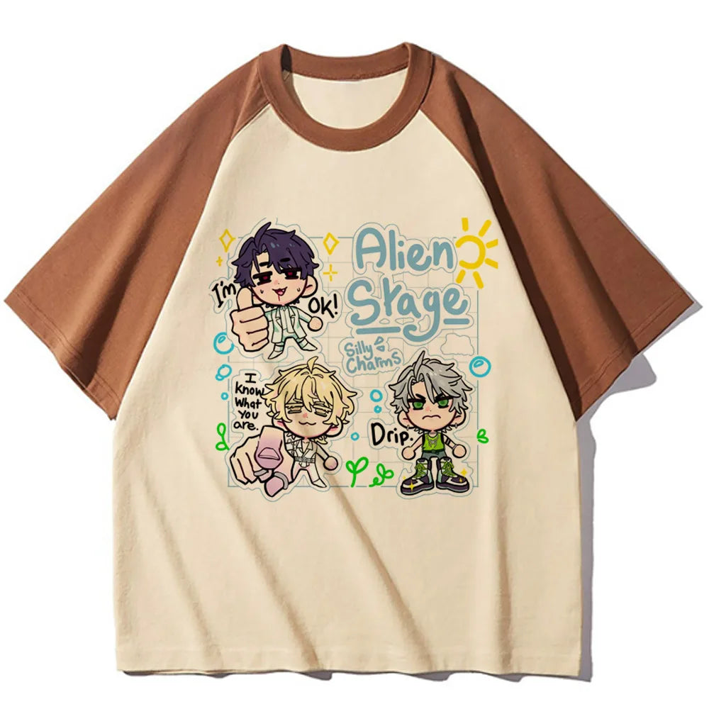 Alien Stage T Shirt Men Women Kawaii Cartoon Streetwear Y2k Harajuku Anime Japanese Manga T-shirt