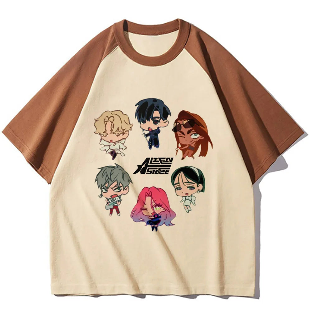 Alien Stage T Shirt Men Women Kawaii Cartoon Streetwear Y2k Harajuku Anime Japanese Manga T-shirt