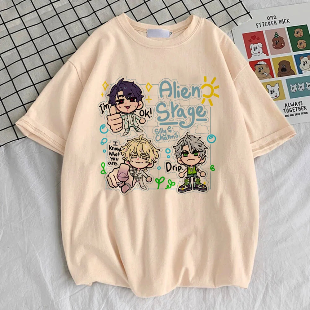 Alien Stage T Shirt Men Women Kawaii Cartoon Streetwear Y2k Harajuku Anime Japanese Manga T-shirt