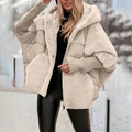 2025ew Winter Women's Loose Cotton Coat Loose Leisure   Coat Comfort Chic Long Sleeve Women's Hooded Jacket