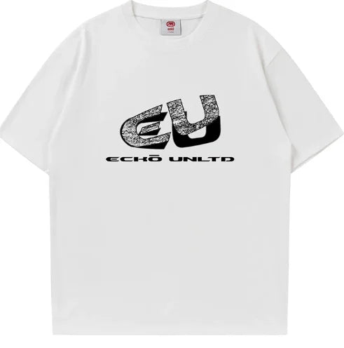 Summer Streetwear Heavyweight Couple Style T-Shirt Short Sleeve Loose Fit Versatile for Both Men and Women with High-Class