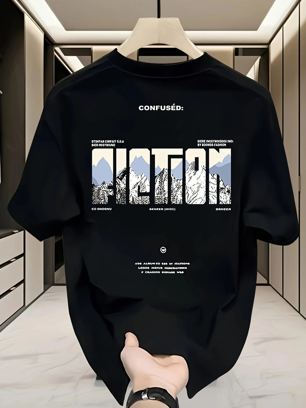 Summer New Style American Streetwear Loose Men T-shirt 100% Pure Cotton Soft and Breathable Material Suitable for Daily Wear