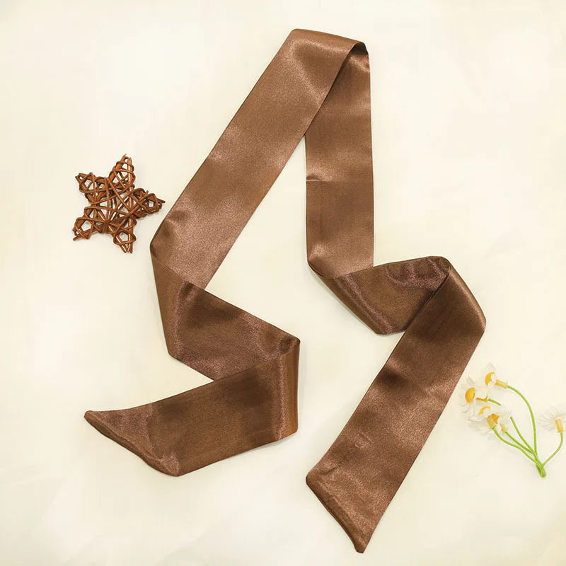 White and tender light-colored small silk scarves for women, thin streamers in spring and summer, hair tied, bag decoration