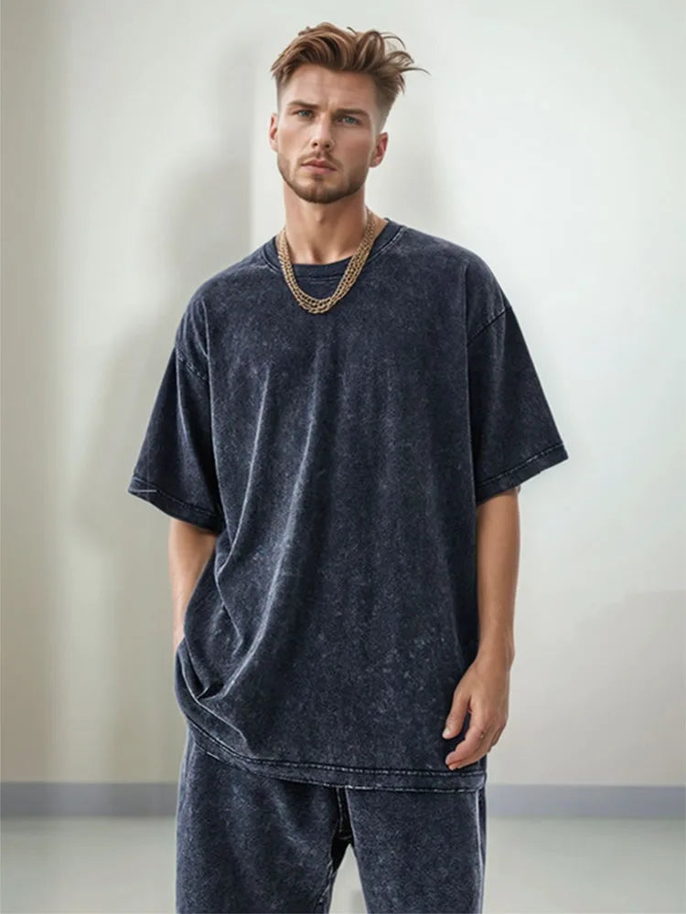 Vintage Washed T-Shirts Street Hip Hop Retro Punk T Shirt women Harajuku Casual Cotton Short Sleeve Acid Wash TShirts top